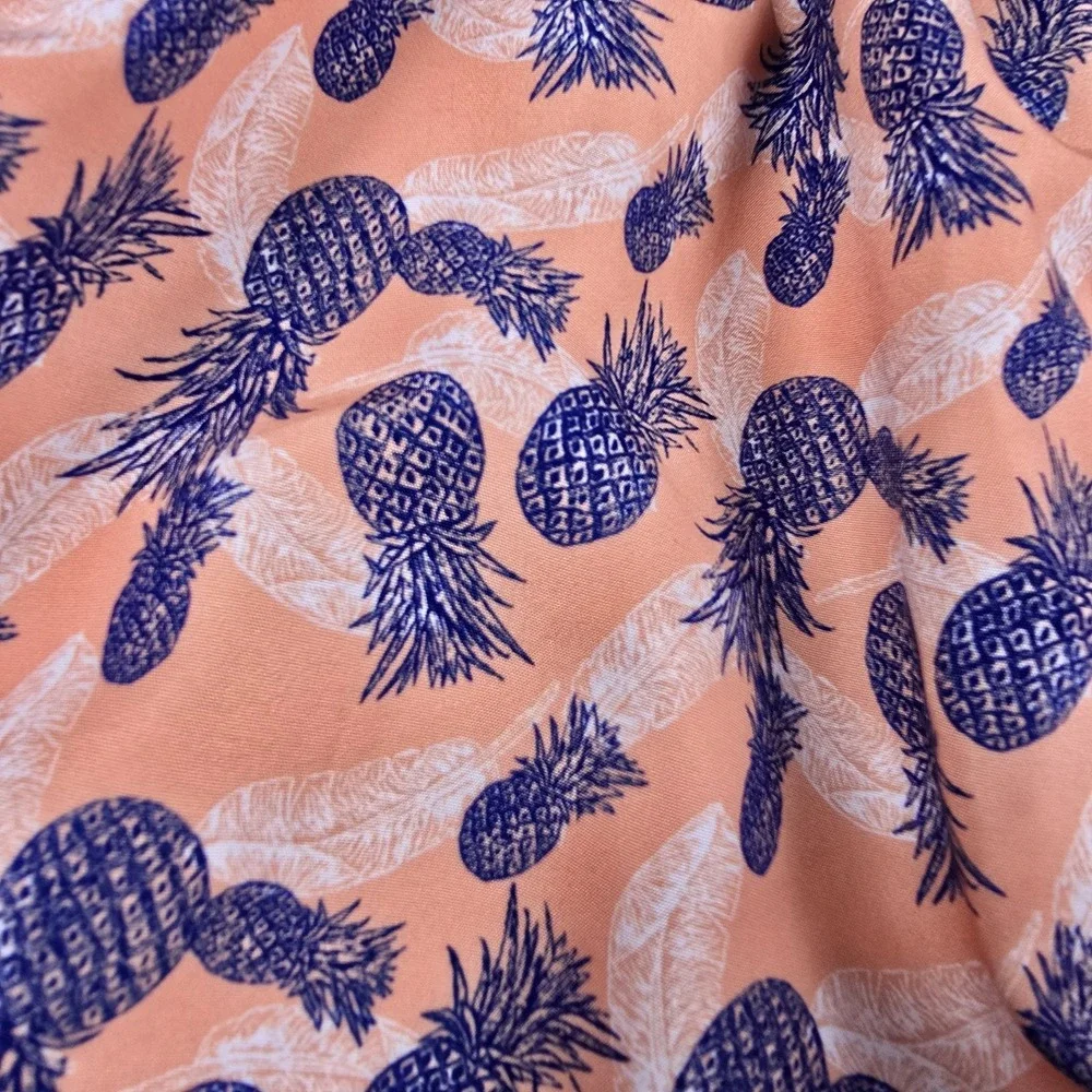 Sunny Pineapple Swim Trunks Shorts Mens XL Orange‎ Blue Swinger Party Beach Fun